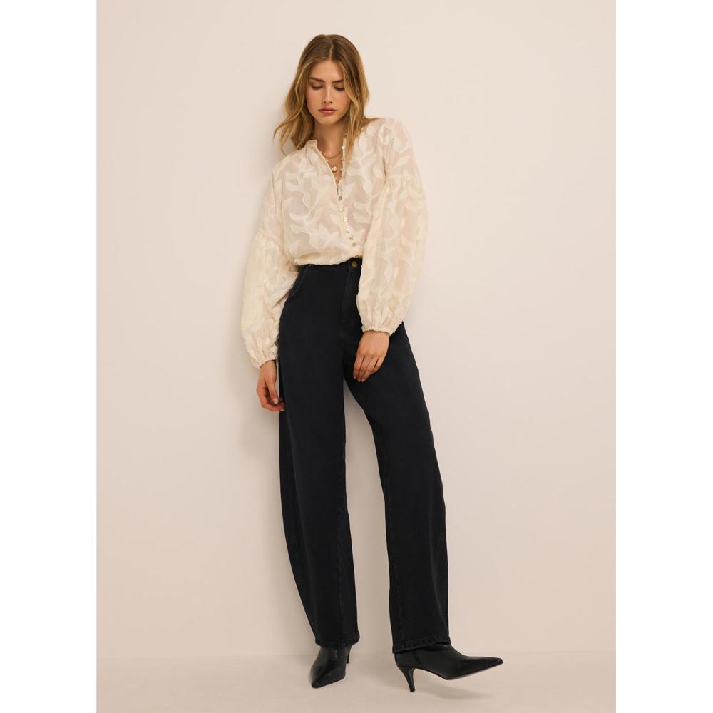 Mint Velvet Washed Black Relaxed Barrel Jeans